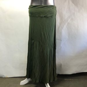 Olive green maxi skirt XL 16